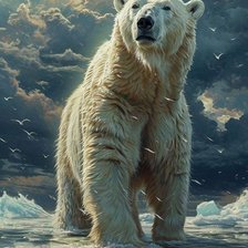 Схема вышивки «Северный мишка»