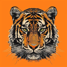 Схема вышивки «Đầu hổ»