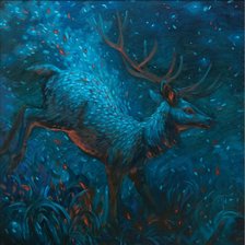 Схема вышивки «Бег оленя»