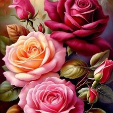 Схема вышивки «Розы»