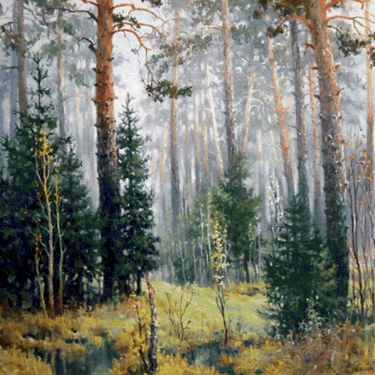 Лес. Андрей Шильдер - русские художники - предпросмотр