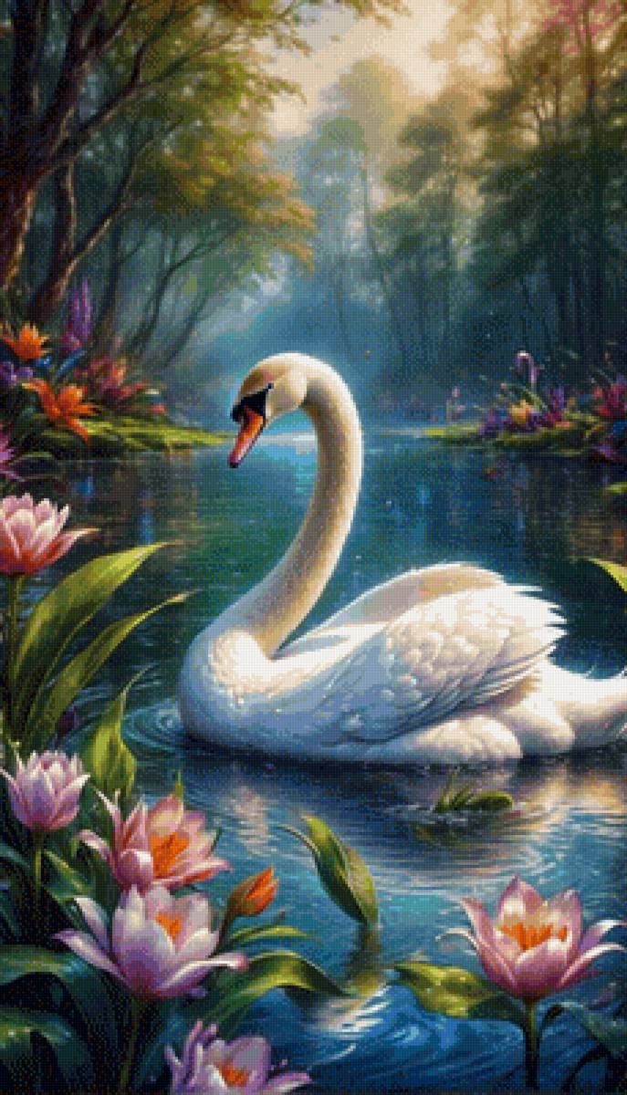 Лебедь - птицы - предпросмотр