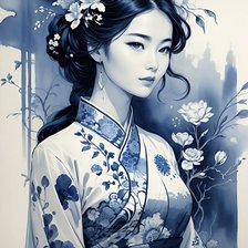 Схема вышивки «Сапфировая  принцесса»