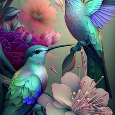 Схема вышивки «Колибри»