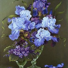 Схема вышивки «ирисы»