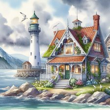 Схема вышивки «Peisaj marin»