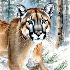 Схема вышивки «Пума»