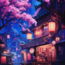 Схема вышивки «Японский домик»