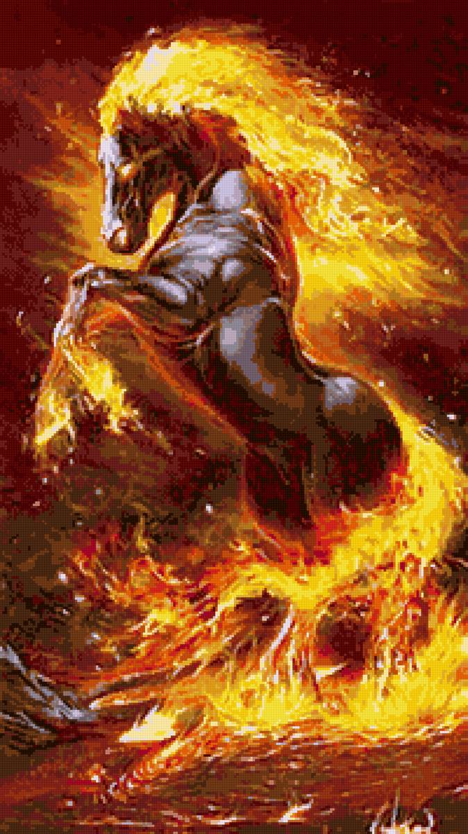 конь - лошадь, огонь, конь - предпросмотр