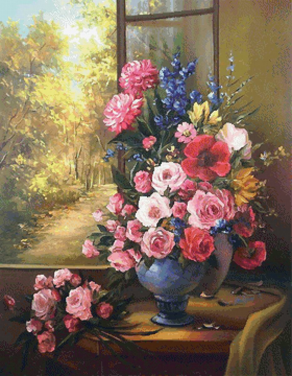 №2776078 - букет, окно - предпросмотр