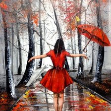 Схема вышивки «осенний дождь»