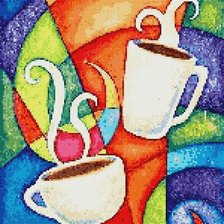 Схема вышивки «веселое кофе»
