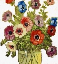 Схема вышивки «vace de amapolas»