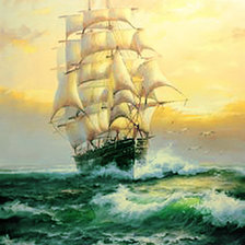 Схема вышивки «парусник5»