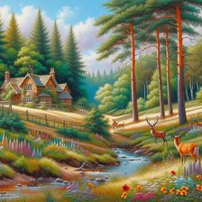 Схема вышивки «Peisaj munte»