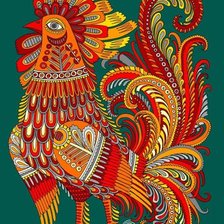 Схема вышивки «петух6»