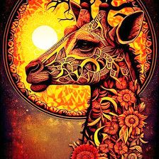 Схема вышивки «жираф»