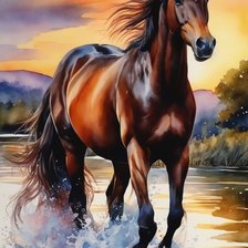 Схема вышивки «Конь»