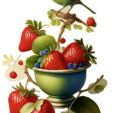 Схема вышивки «fresas»