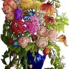 Схема вышивки «vace de flores»