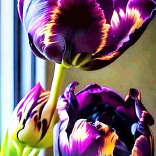 Схема вышивки «черные тюльпаны»