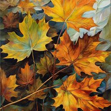 Схема вышивки «Кленовые листья»