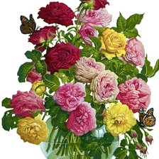 Схема вышивки «vace de rosas»