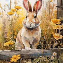 Схема вышивки «Зайка»