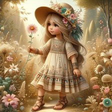 Схема вышивки «Девочка-лето»