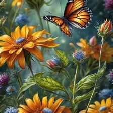 Схема вышивки «Луг»