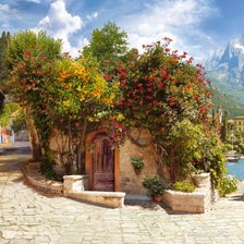 Схема вышивки «Побережье Италии»