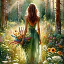 Схема вышивки «Прогулка по лесу»