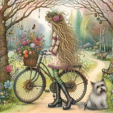 Схема вышивки «Прогулка по парку»