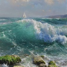 Схема вышивки «Волна»