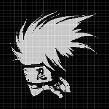 Схема вышивки «какаши, НАРУТО»