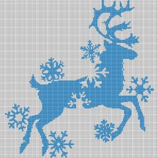 Схема вышивки «олени»