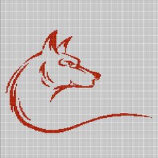 Схема вышивки «lupo»