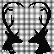 Схема вышивки «олени»