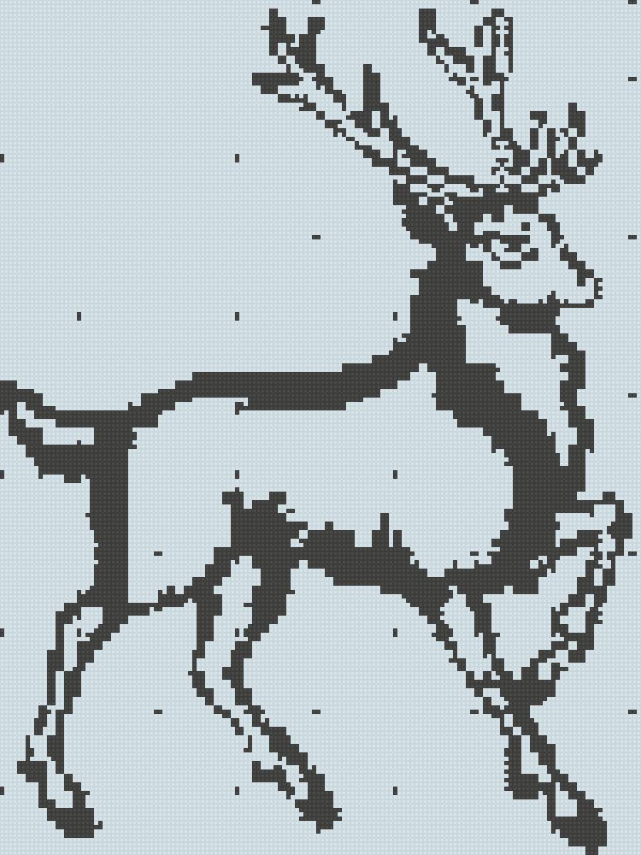 олени - монохром - предпросмотр