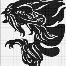 Схема вышивки «cavallo»