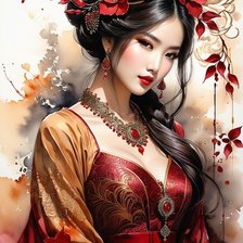 Схема вышивки «Принцесса Ру Бин»