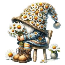 Схема вышивки «Цветочный гном»