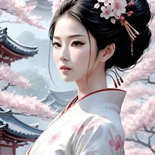 Схема вышивки «Когда цветёт сакура»