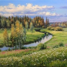 Схема вышивки «Летний вечер»