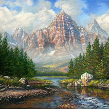 Схема вышивки «Горный пейзаж»