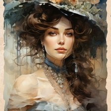 Схема вышивки «девушка»