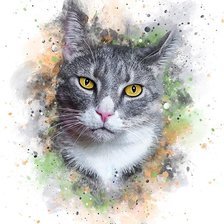 Схема вышивки «кошка3»