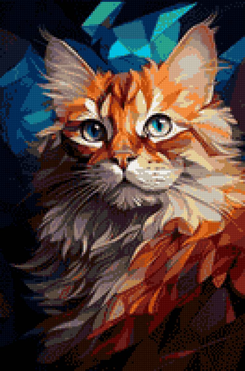 кошка7 - котенок, картина, живопись, кот, животные, кошка - предпросмотр