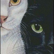 Схема вышивки «кошки»