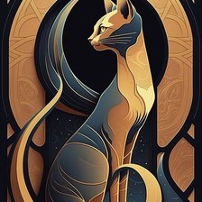 Схема вышивки «кошка13»